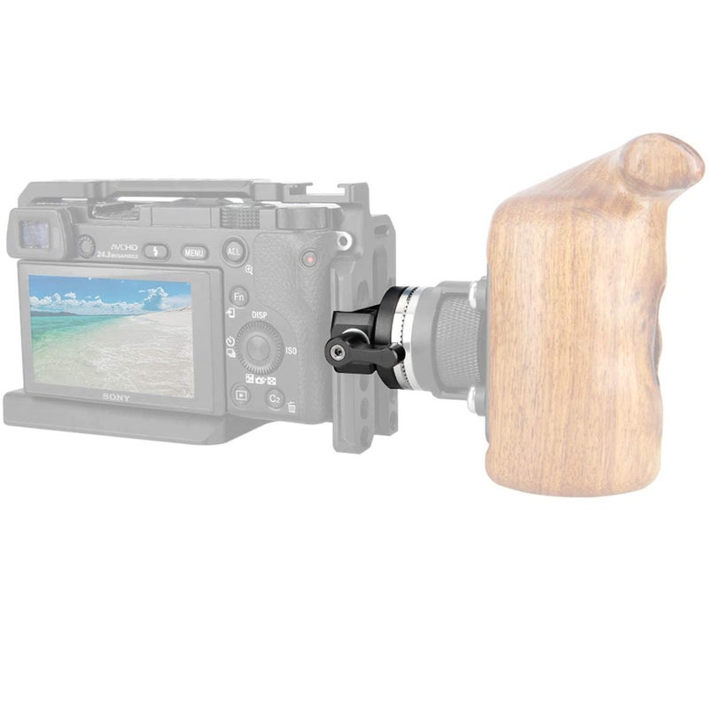NICEYRIG NATO Clamp to Rosette Mount Adapter (M6 Thread Diameter 31.8mm) Applicable for ARRI Rosette Wooden Handgrip, Quick Release and Lock - Image 3